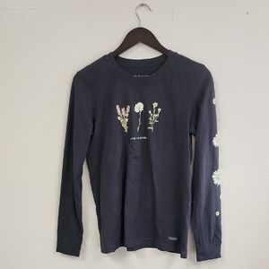 Life Is Good Womens Crusher  Long Sleeve Tee Shirt. Size Medium